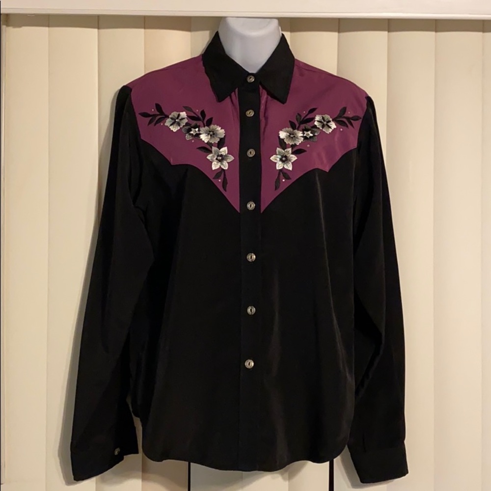 Vintage Lucille Cowboy Country Western / Rockabilly Button Up Long Sleeve Shirt